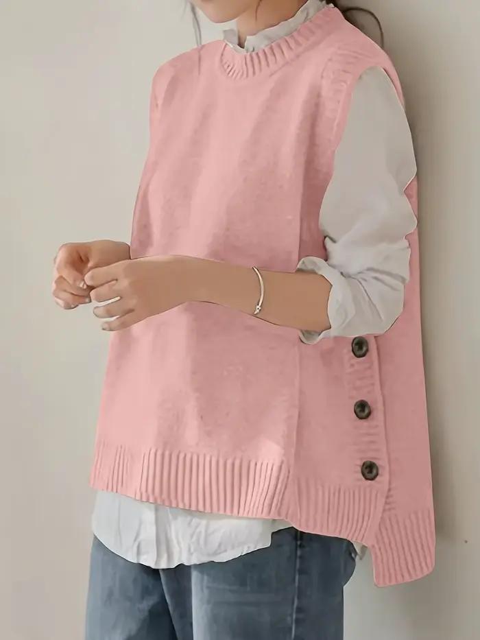 Gilet en tricot minimaliste pour femme