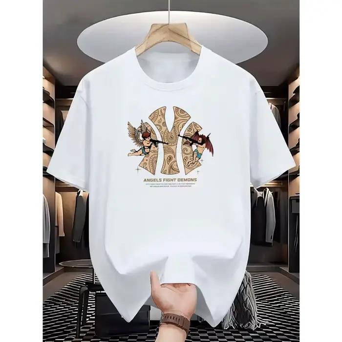 T-shirt de course à col rond pour hommes, haut fin avec lettres imprimées, séchage rapide, manches courtes, respirant, pour Fitness, printemps/été, nouvelle collection