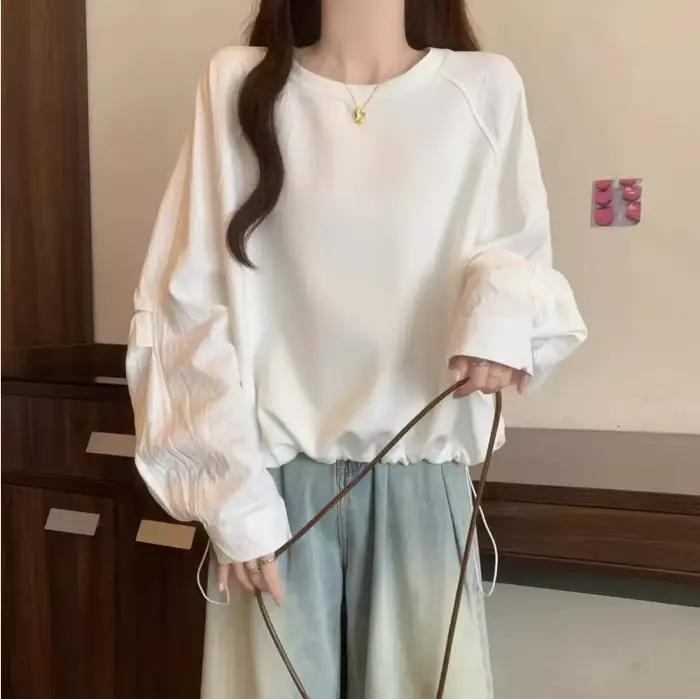 Pull à manches longues et col rond pour femme