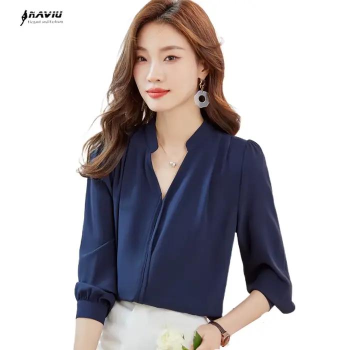 Chemisier Bleu Marine pour Femme