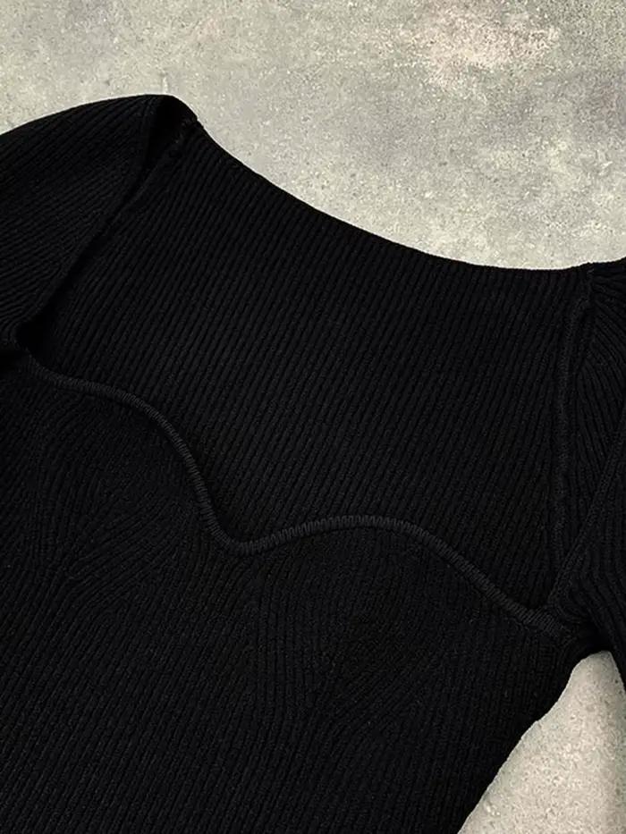 TWOTWINSTYLE – pull tricoté uni à manches longues pour femme