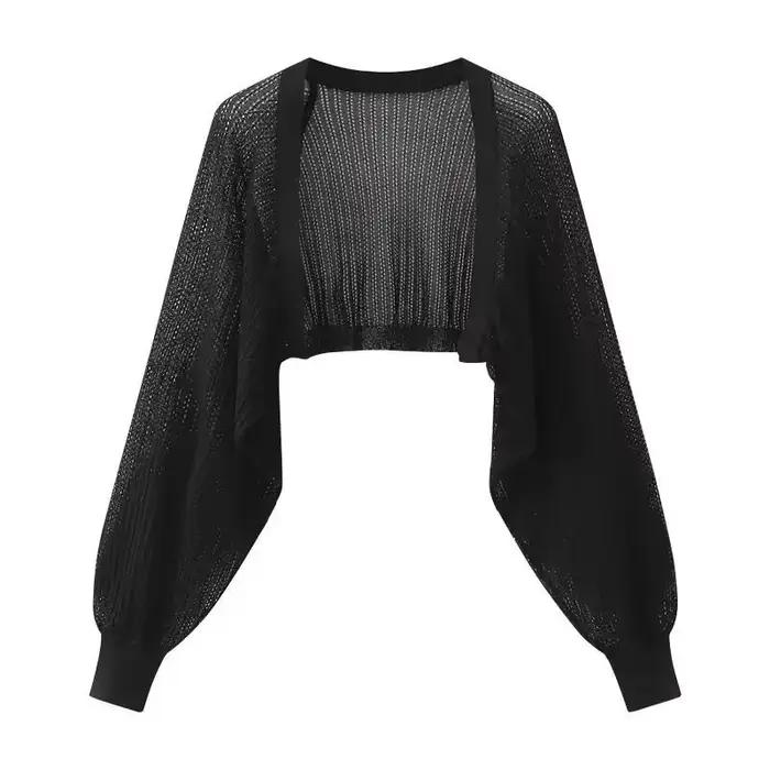 Cardigan tricoté en soie glacée française