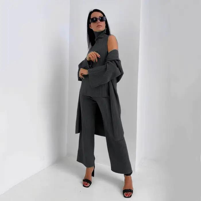 Ensemble trois pièces Cardigan pour femmes