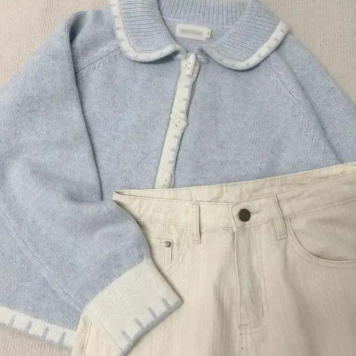 Pull en Corne à Col Beurre pour Femme