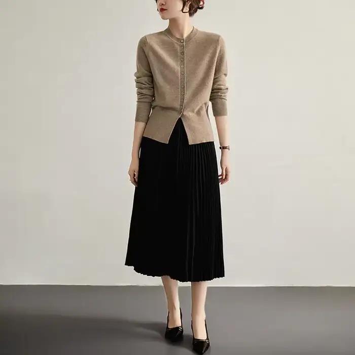Cardigan court pour femme