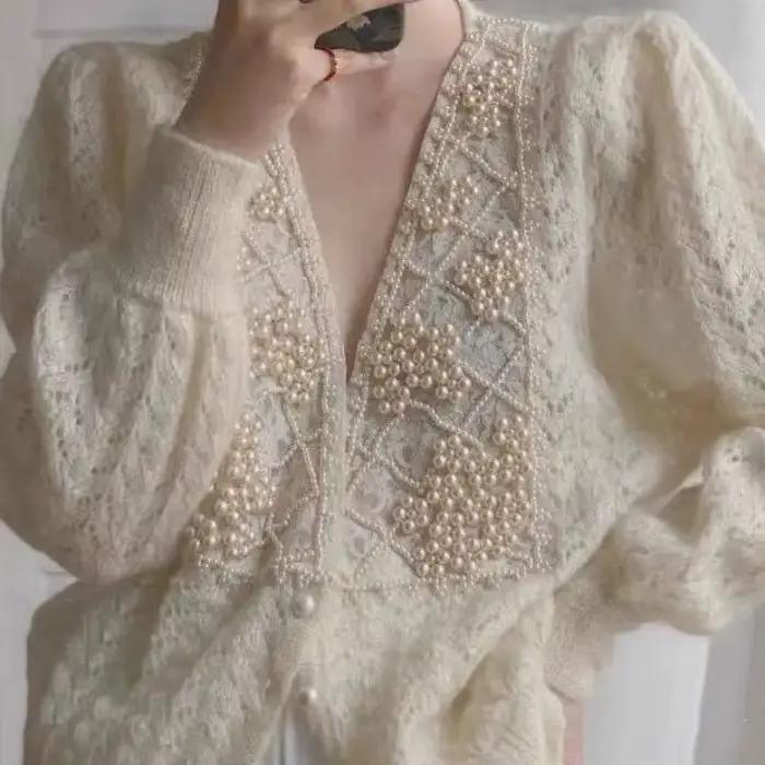 Cardigan en dentelle pour femmes