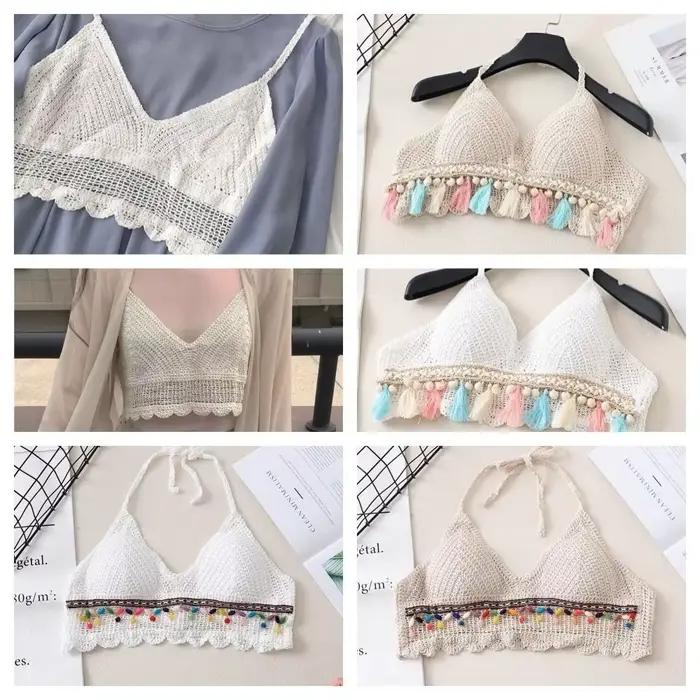 Camisole d'été sans manches en Crochet pour femmes