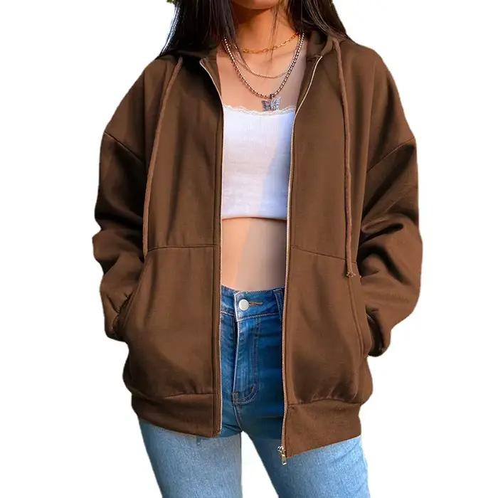 Sweat-shirt à capuche en peluche pour femmes