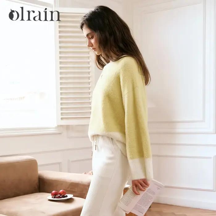 Pulls en tricot épissé pour femmes OLrain