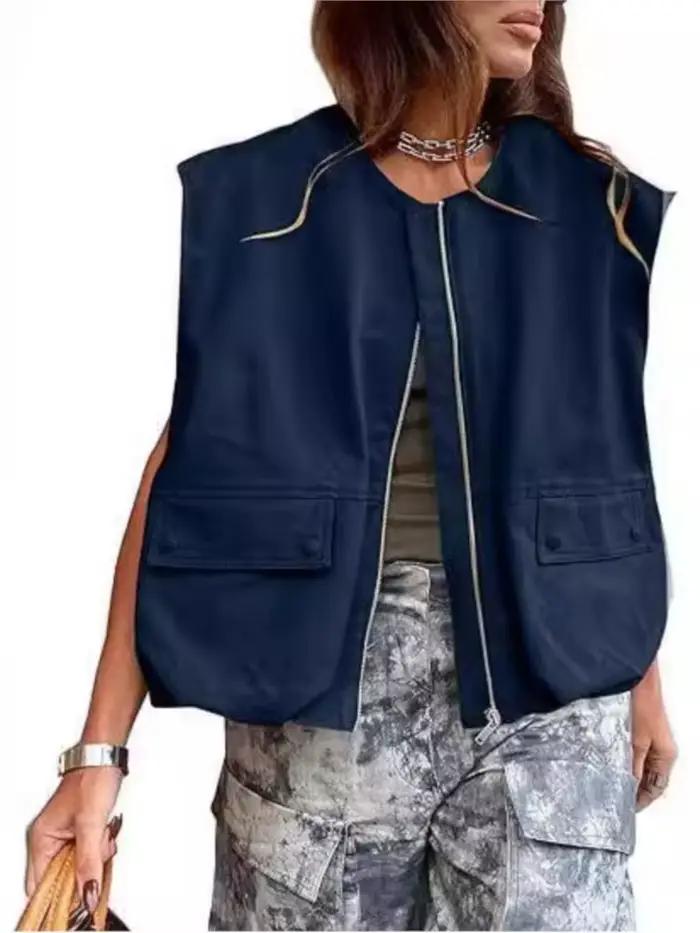 Gilet à fermeture éclair pour femmes