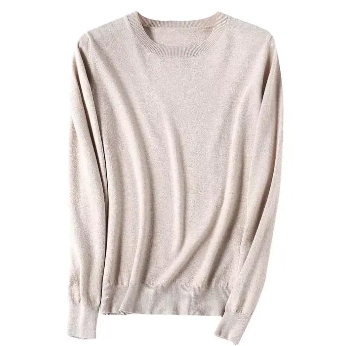 Pull en tricot à col rond pour femme