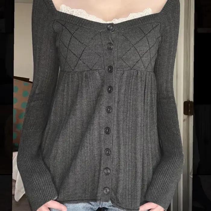 Sweet Wind Girl – pull de maison boutonné en dentelle pour femme