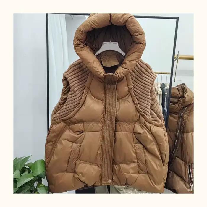Gilet en coton à capuche pour femme