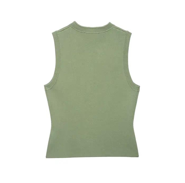 Gilet tricoté décontracté pour femme
