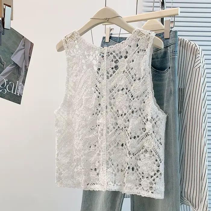 Gilet en crochet Granny Square pour femme