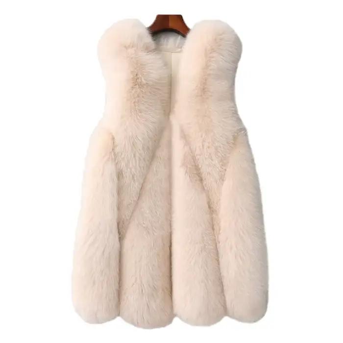 Gilet en fausse fourrure pour femme