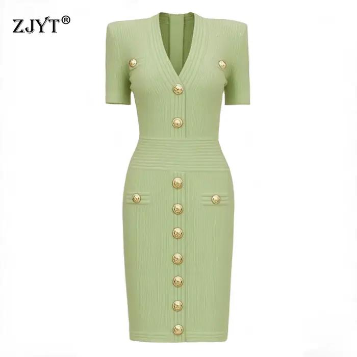 ZJYT – robe pull mi-longue en tricot pour femmes