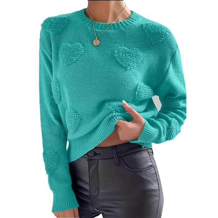 Pull vent paresseux floqué avec perles pour femme