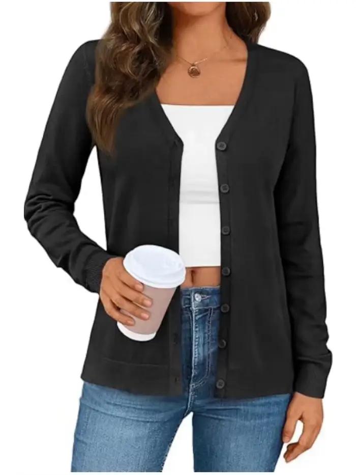 Cardigan en cachemire léger pour femme