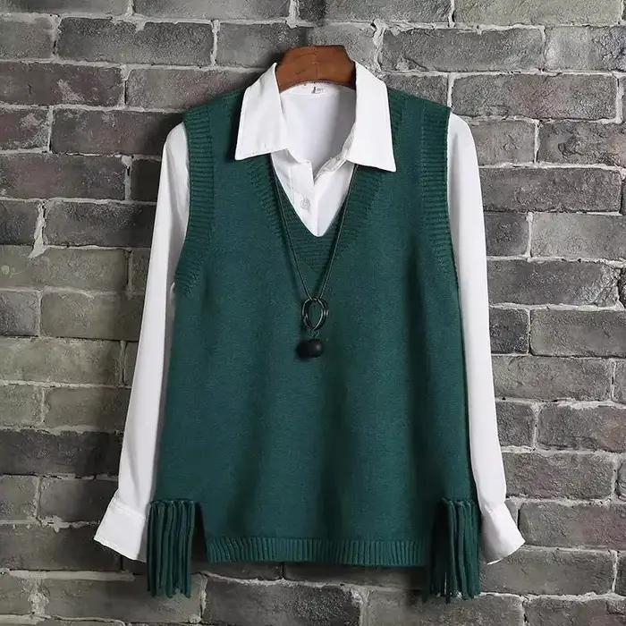 Gilet court à col en v pour femme