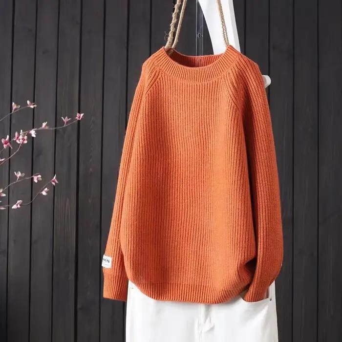 Pull en cachemire pour femmes 2025 tendance Style coréen col rond mode épais Crochet hauts vêtements