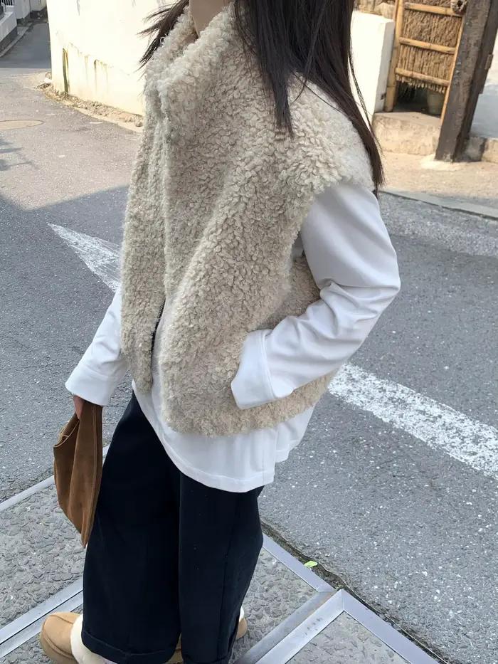 Gilet d'agneau polyvalent haut de gamme