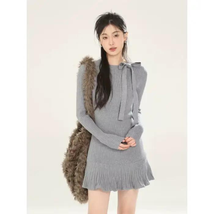 Robe pull en tricot pour femmes