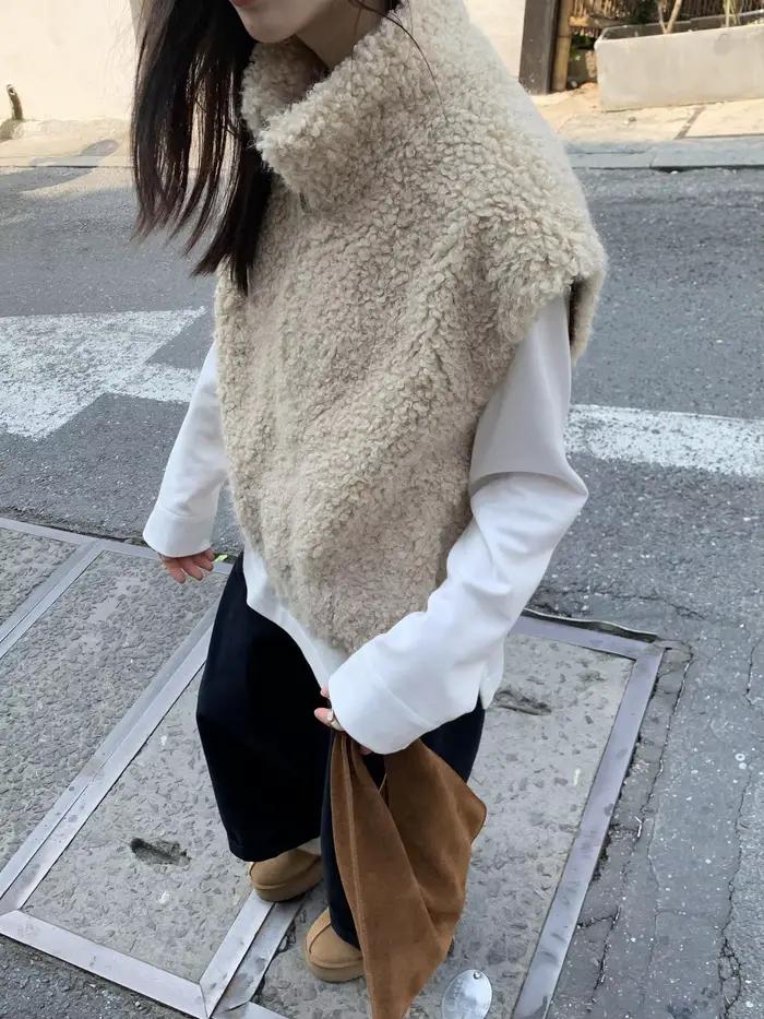 Gilet d'agneau polyvalent haut de gamme