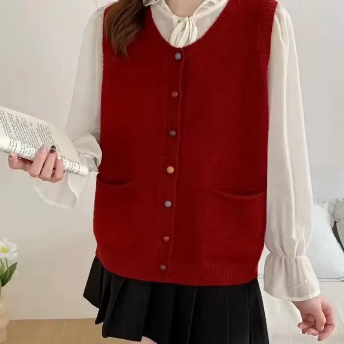 Gilet Cardigan tricoté pour femmes