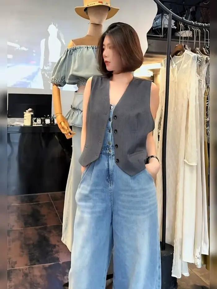 Vestes amples sans manches pour femmes