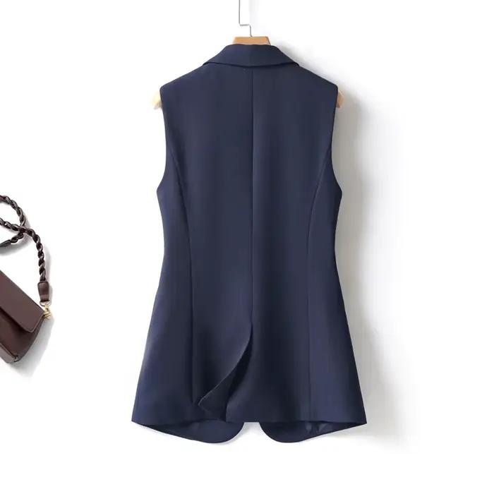 Gilet féminin élégant style costume veste de bureau printemps automne polyvalent amincissant dégageant une élégance occase spéciales femmes