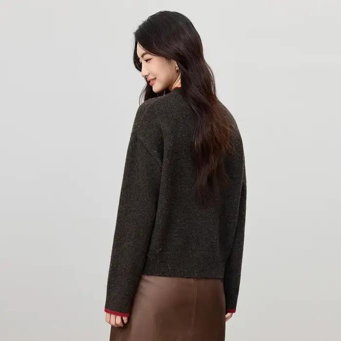 Pull à nœud brodé de perles SENTUBILA pour femme