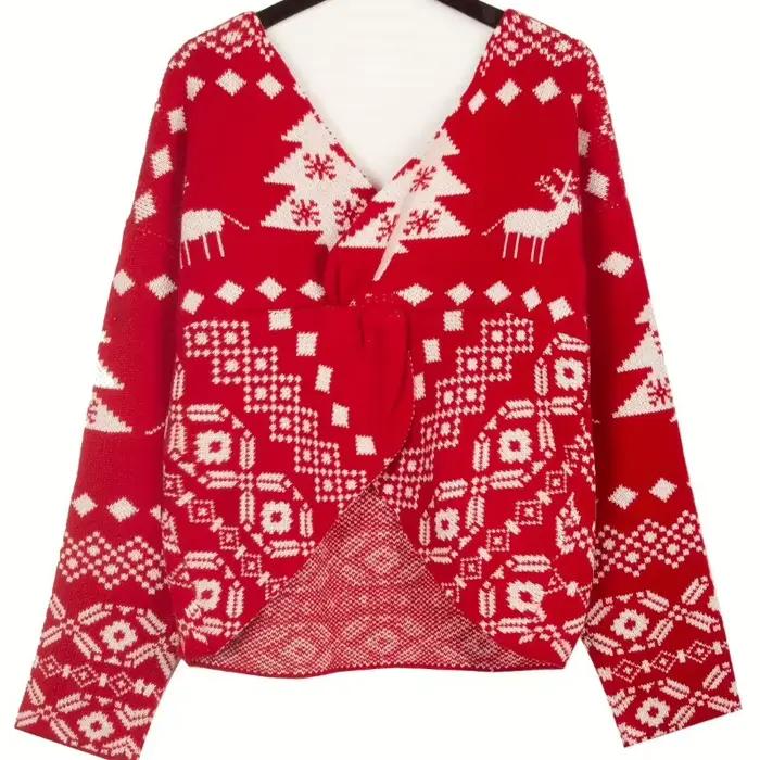 Pull irrégulier à col en v