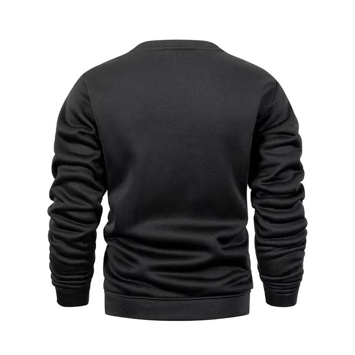Sweat-shirt à col rond pour hommes, couleur unie, ample, décontracté, mode, chaud, manches longues, à capuche, vêtements pour hommes, nouvelle collection