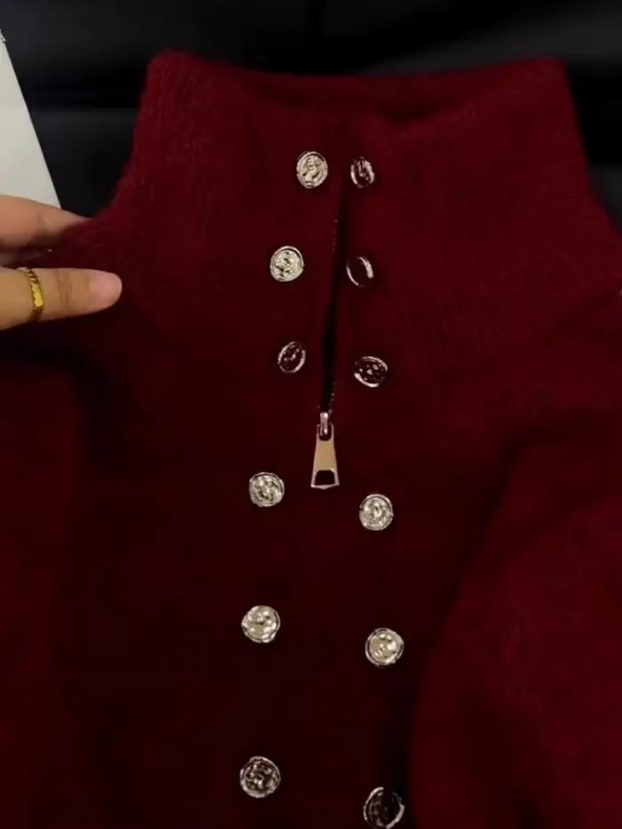 Cardigan tricoté moelleux de luxe pour femme