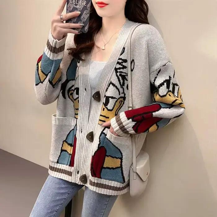 Pull Jacquard Donald Duck Disney pour femmes