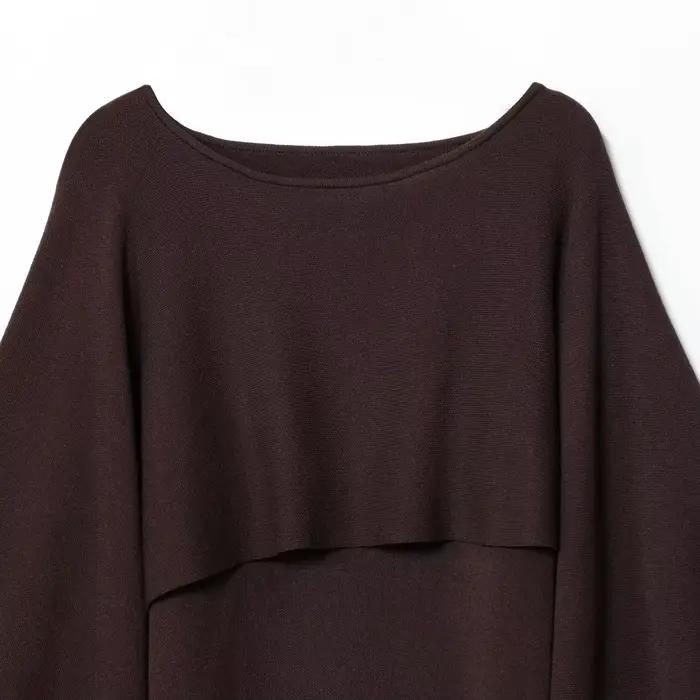 Haut élégant en tricot superposé pour femme