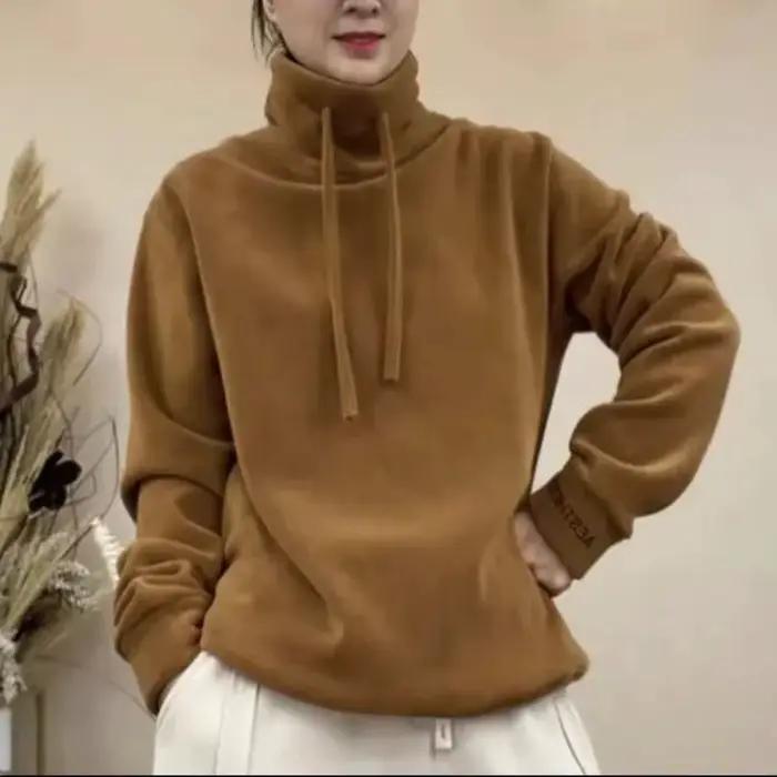 Sweat-shirt pour femme doublé polaire