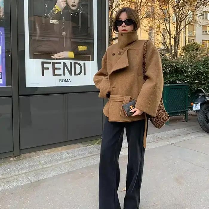 Manteau en laine à Double boutonnage