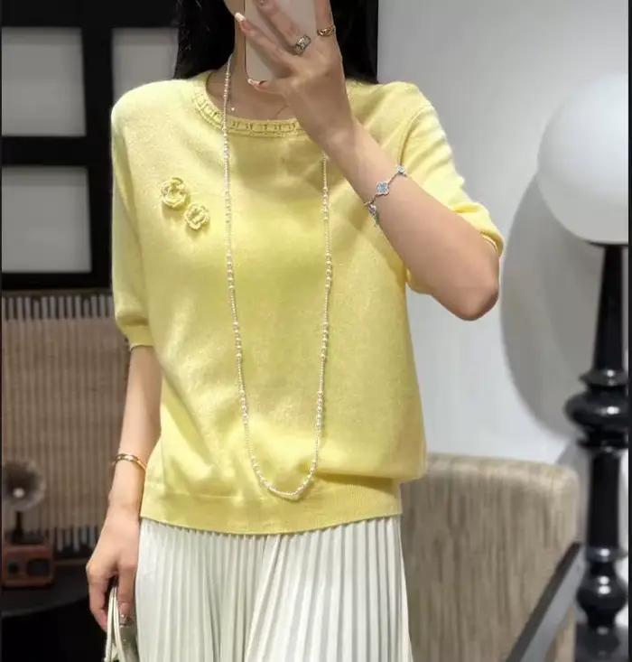 Pull tricoté à col rond pour femmes