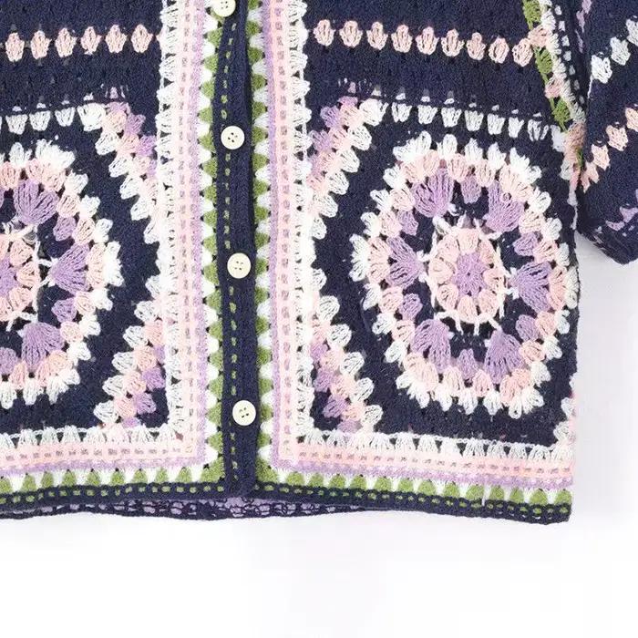 Cardigan en crochet pour femme