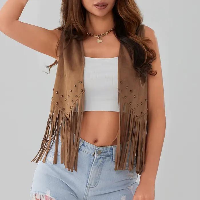 Gilet à franges pour femmes