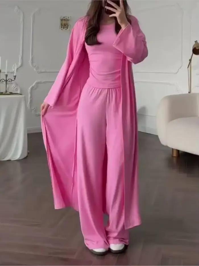 Ensemble 3 pièces élégant pour femme : gilet