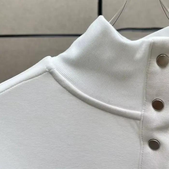T-shirt à col montant pour femme