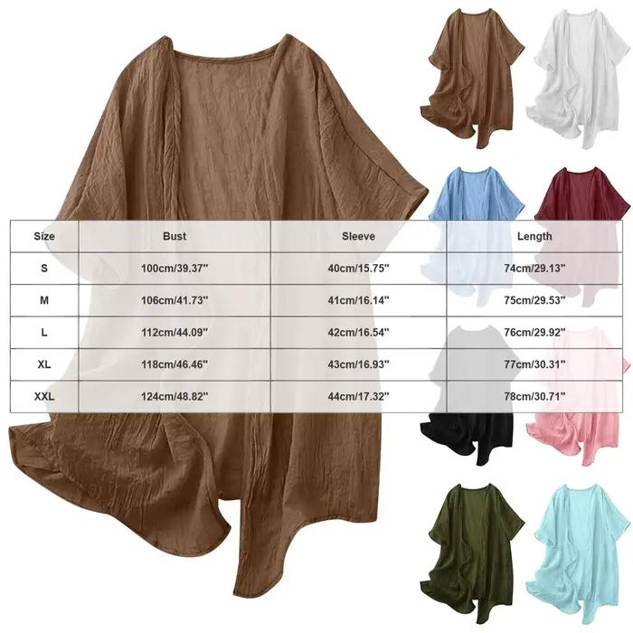 Cardigan en coton et lin pour femmes