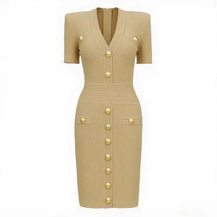 ZJYT – robe pull mi-longue en tricot pour femmes