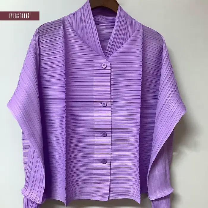 Cardigan cape plissé lavande