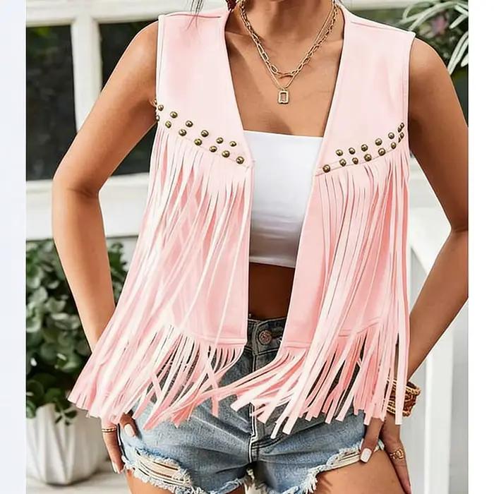 Gilet à franges pour femmes