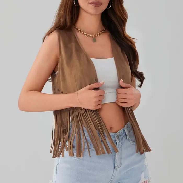 Gilet à franges pour femmes