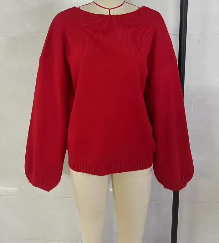 Pull ample à manches longues pour femmes